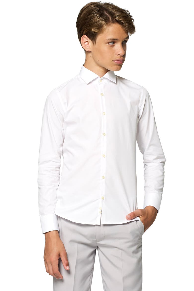 White Knight Dress Shirt, Alternate, color, WHITE