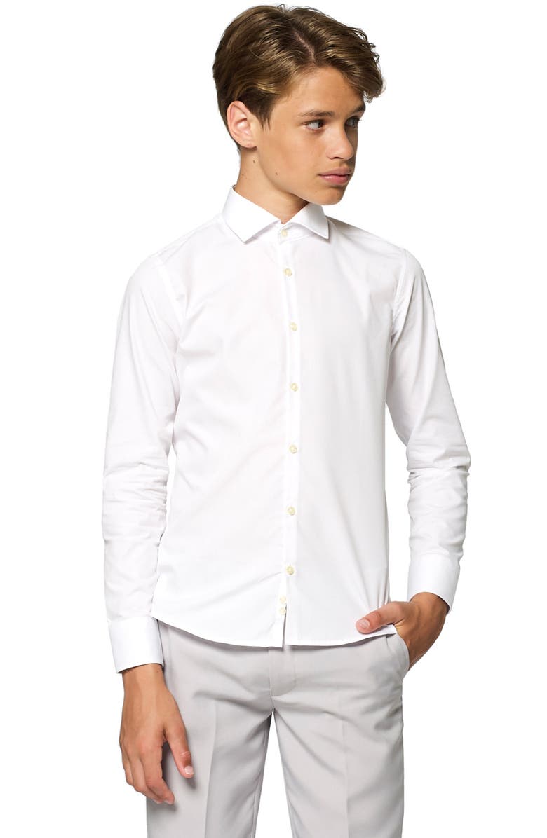 OppoSuits White Knight Dress Shirt, Alternate, color, White