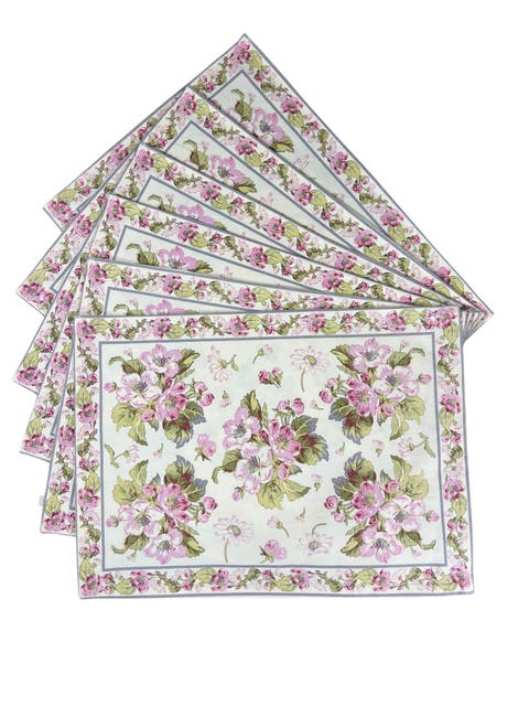 Apple Blossom Placemats, Set of 6