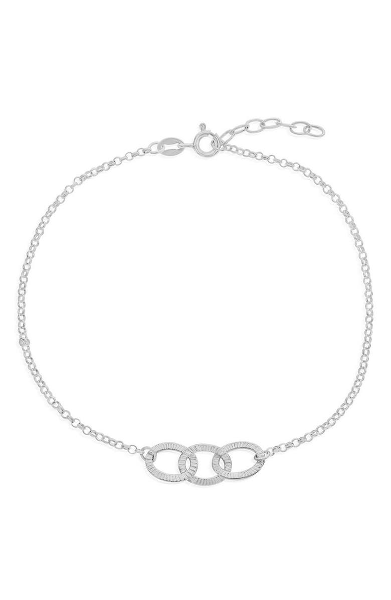 SIMONA Triple Open Oval Anklet, Main, color, 