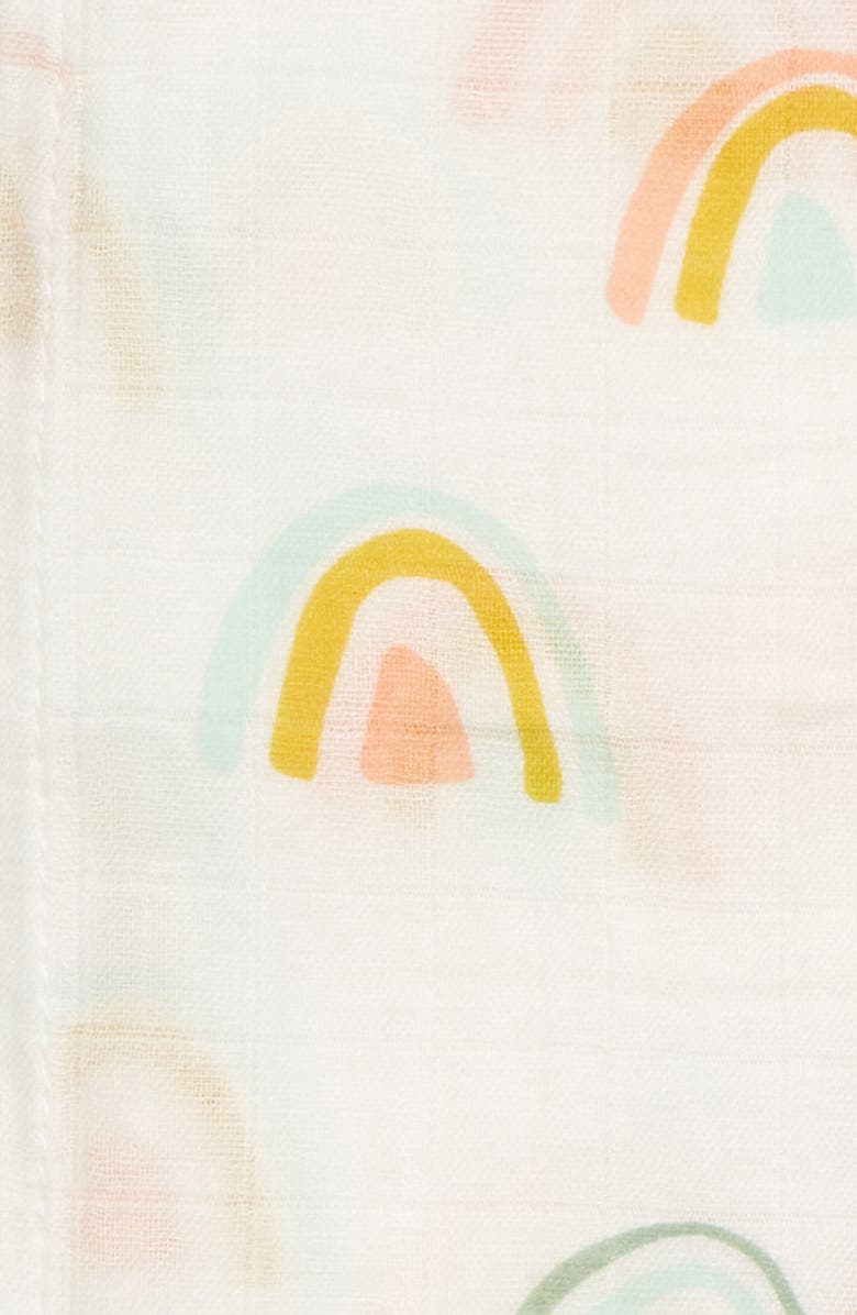 Loulou Lollipop Pastel Rainbow Muslin Swaddle Blanket, Alternate, color,