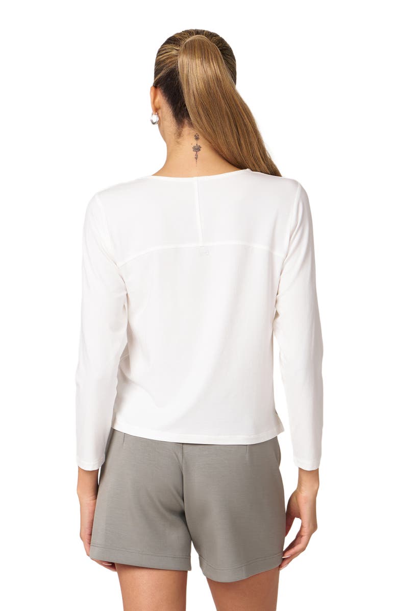 Rebody Active Rebody Essentials Mid Length Long Sleeve Top, Alternate, color, White