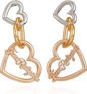 True Religion Linked heart linear earring