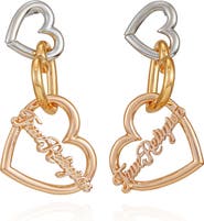 True Religion Linked heart linear earring