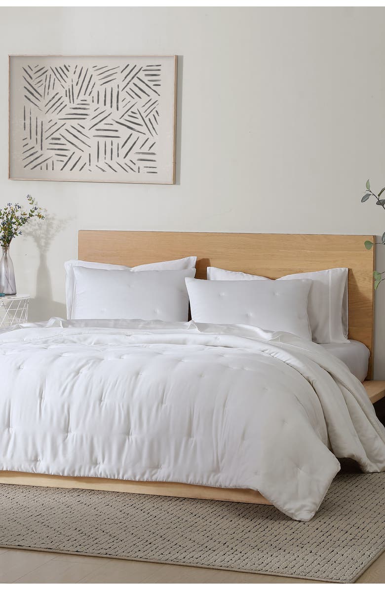 Sunday Citizen Silky Stitch Set of 2 Pillow Shams, Alternate, color, White