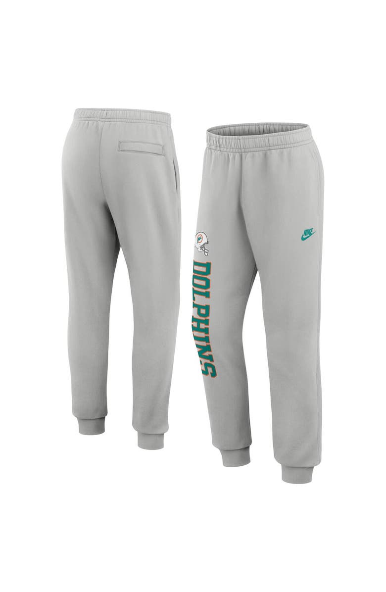 Nike Men's Nike Silver Miami Dolphins Rewind Club Fleece Joggers, Main, color, 