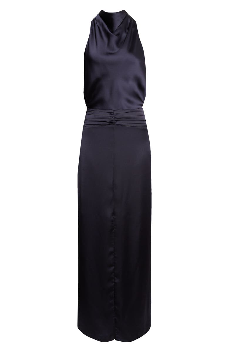 Ramy Brook Charmayne Sleeveless Satin Gown, Main, color, Navy
