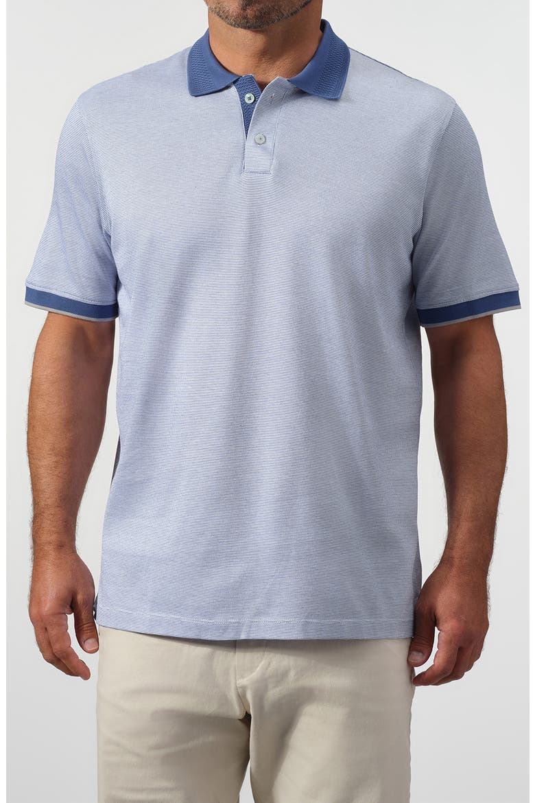 Tipped Jacquard Polo, Main, color, INDIGO