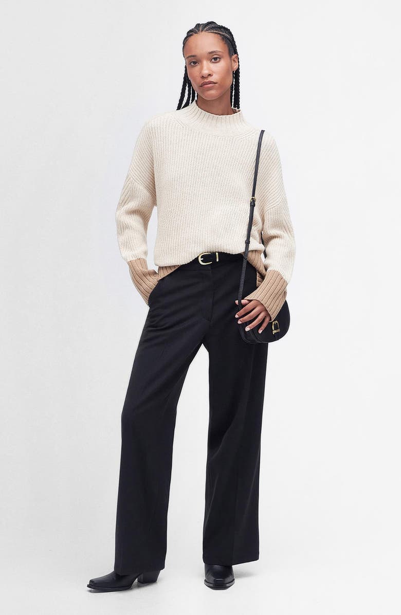 Barbour Elsa Cotton & Wool Blend Funnel Neck Sweater, Alternate, color, 