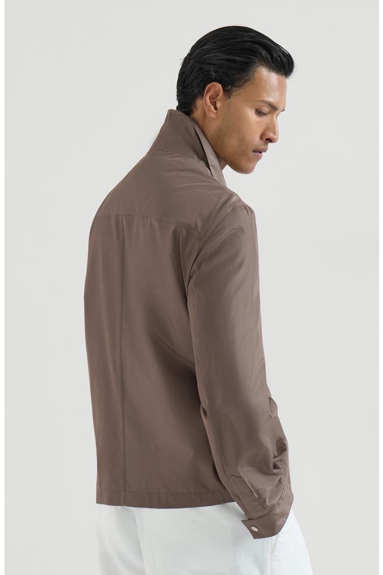Silk outerwear jacket, Alternate, color, Hazelnut