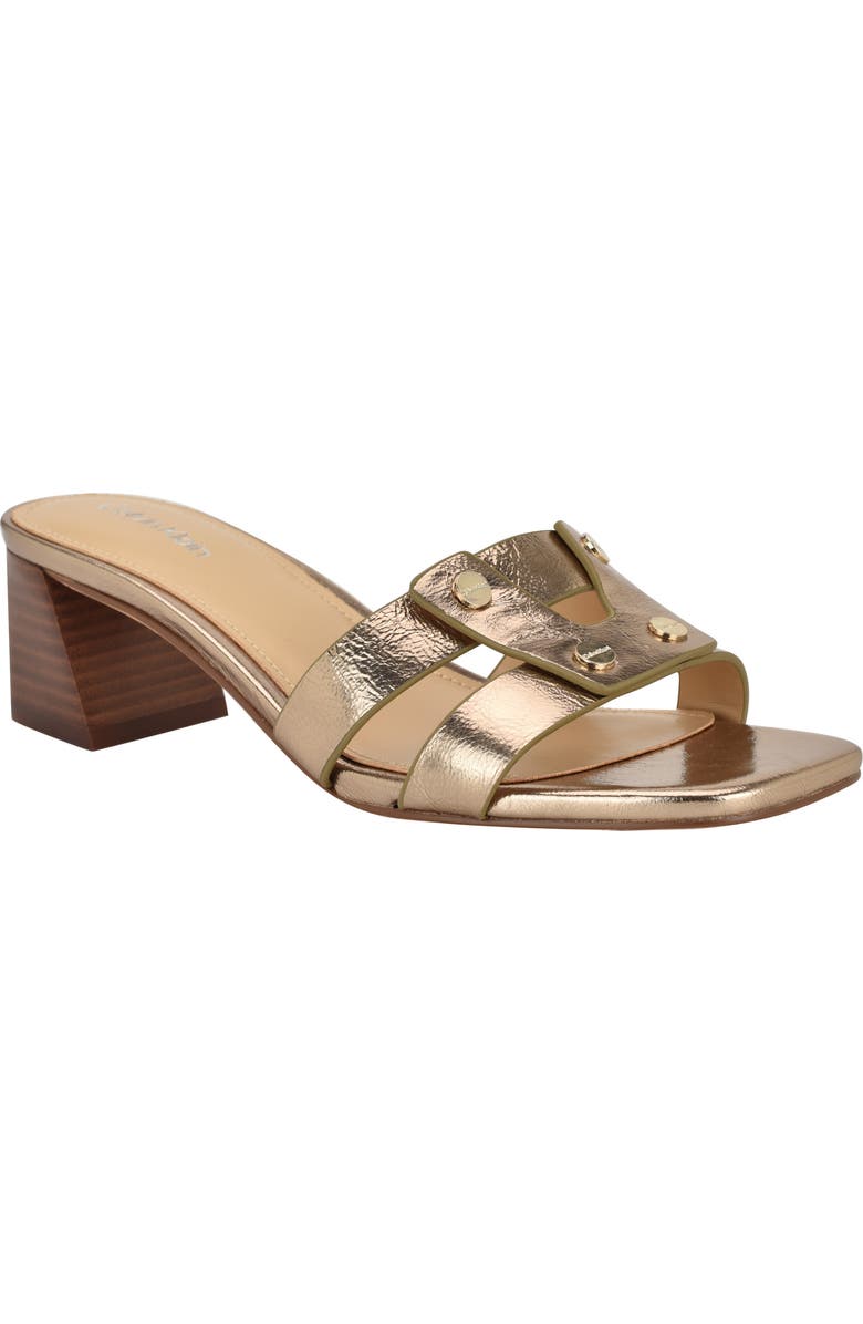 Calvin Klein Andrae Slide Sandal, Main, color, Bronze