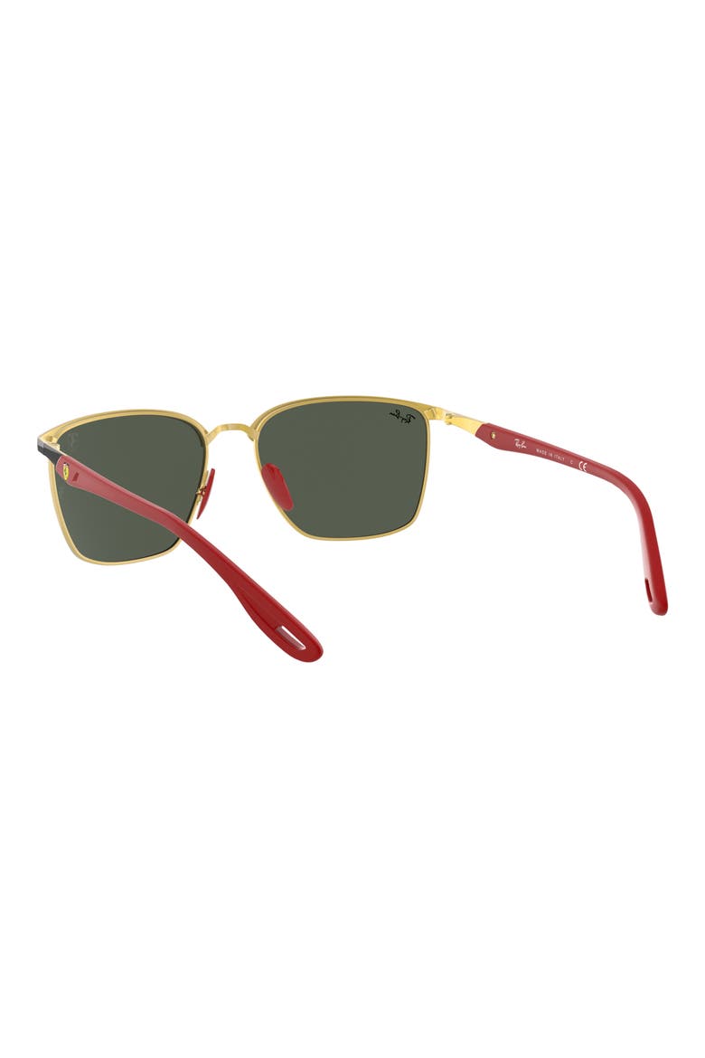 56mm Square Sunglasses, Alternate, color, TOP BLACK