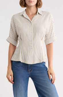 Stripe Button-Up Shirt