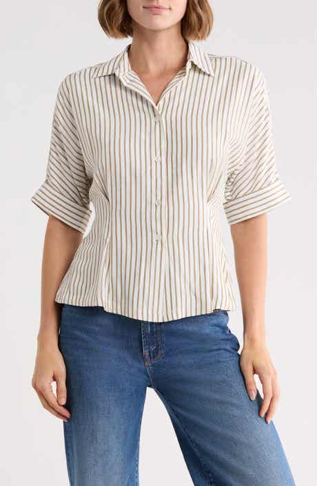 Stripe Button-Up Shirt