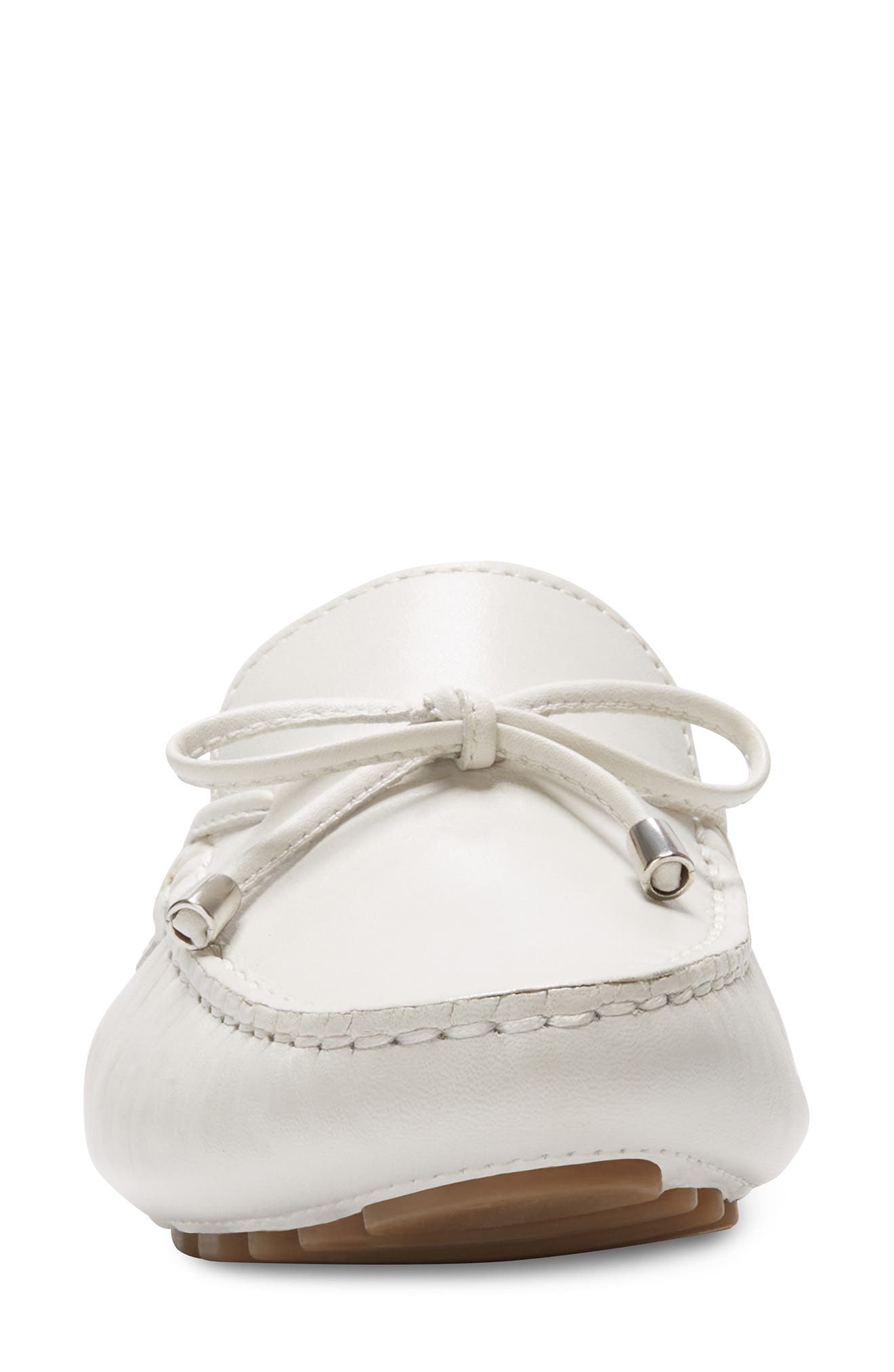 Marcella Leather Moc Loafer, Alternate, color, WHITE