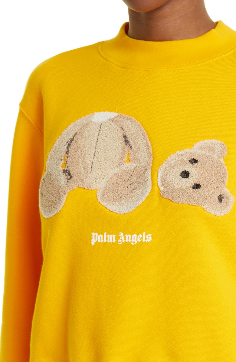 Palm Angels Women's Fitted Headless Bear Graphic Sweatshirt, Alternate, color,