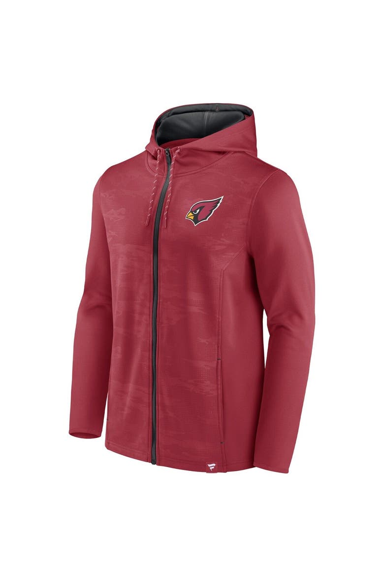 Men's Fanatics Cardinal/Black Arizona Cardinals Ball Carrier Full-Zip Hoodie, Alternate, color, Cardinal
