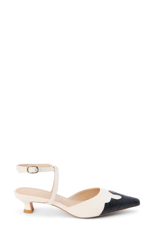 Coconuts By Matisse Florence Kitten Heel Spectator Pump In Ivory/black