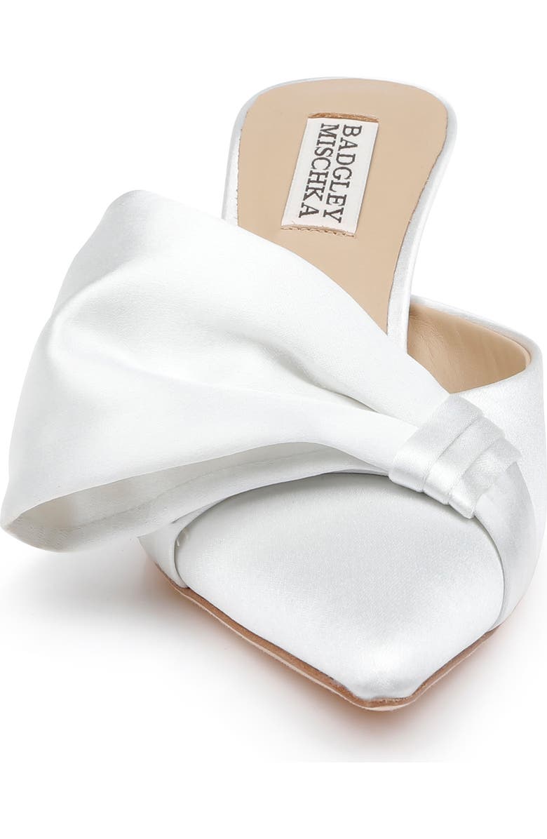 BADGLEY MISCHKA Alaya Pointed Toe Mule, Alternate, color, Whitesatin