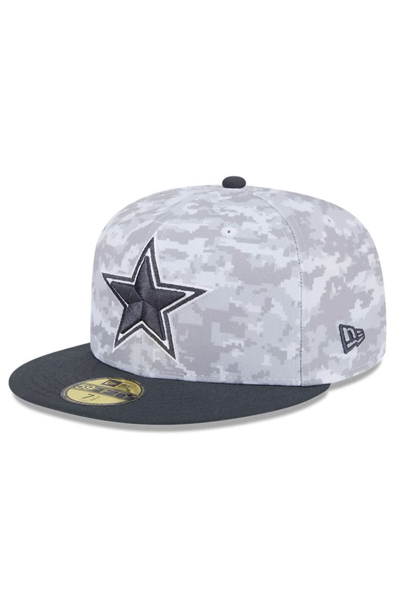New Era Men's New Era Arctic Camo/Graphite Dallas Cowboys 2024 Salute To Service 59FIFTY Fitted Hat, Alternate, color, 