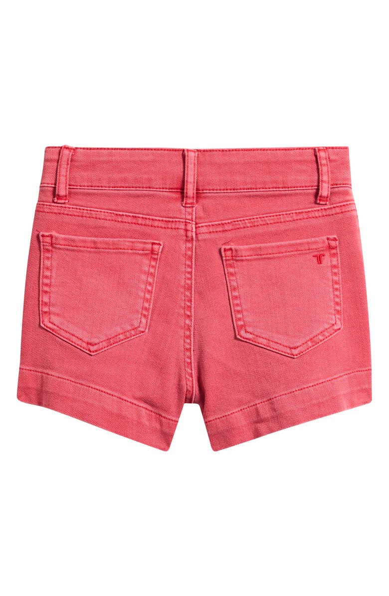 Tractr Kids' Faded Welt Pocket Denim Shorts, Alternate, color, Red