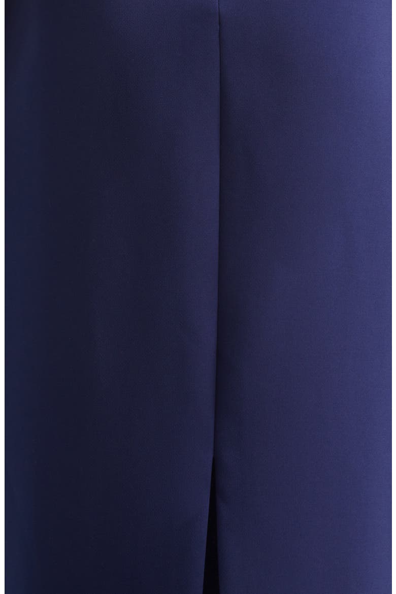 Colorblock Stretch Crepe Sheath Dress with Faille Sash, Alternate, color, MIDNIGHT MULTI