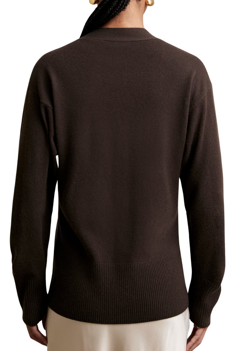 Tyle Wool & Cashmere Blend Cardigan, Alternate, color, CHOCOLATE