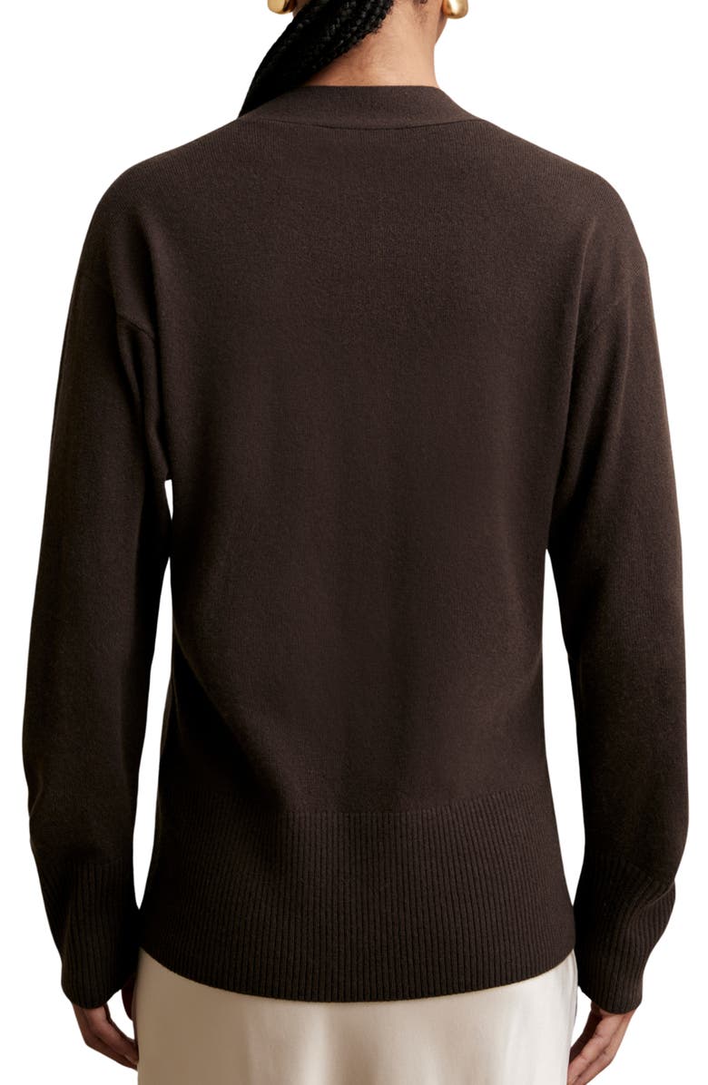 Reiss Tyle Wool & Cashmere Blend Cardigan, Alternate, color, Chocolate