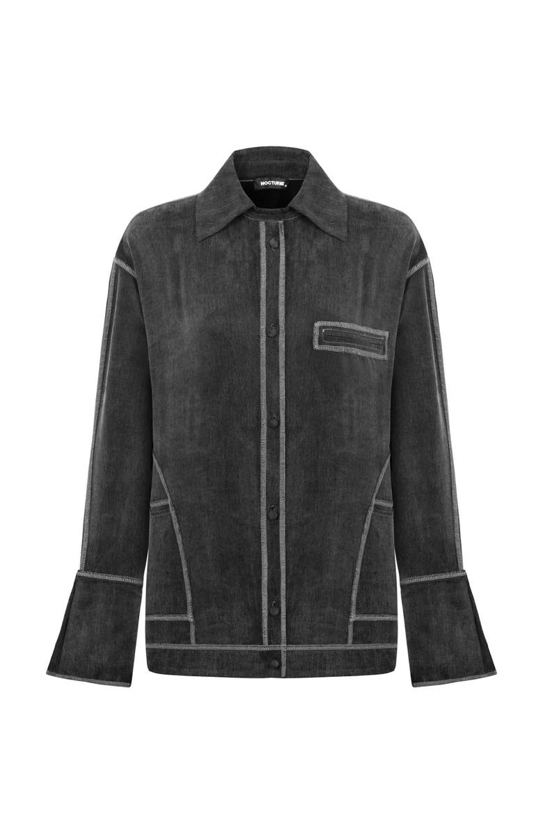 Nocturne Contrast Topstitched Shirt, Alternate, color, 