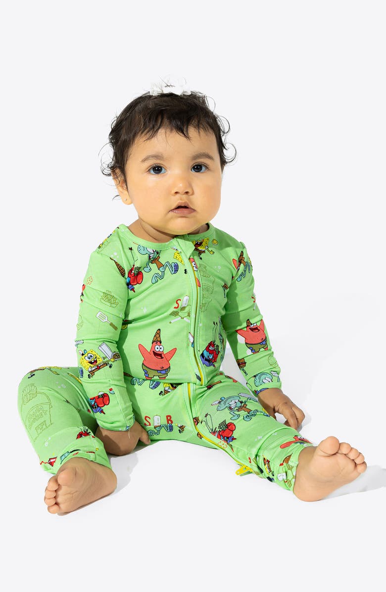 Bellabu Bear x SpongeBob<sup>®</sup> Foodie Fitted Convertible One-Piece Pajamas, Alternate, color, 