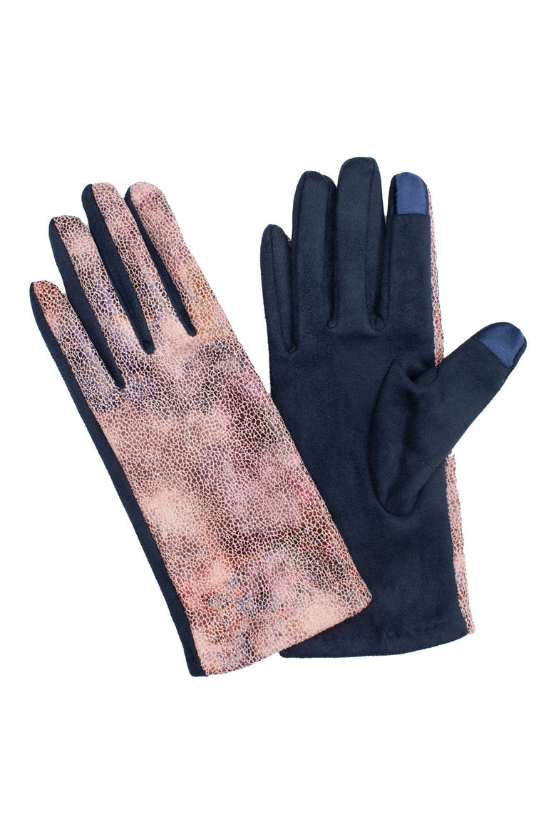 Embossed Touchscreen Gloves, Main, color, PINK