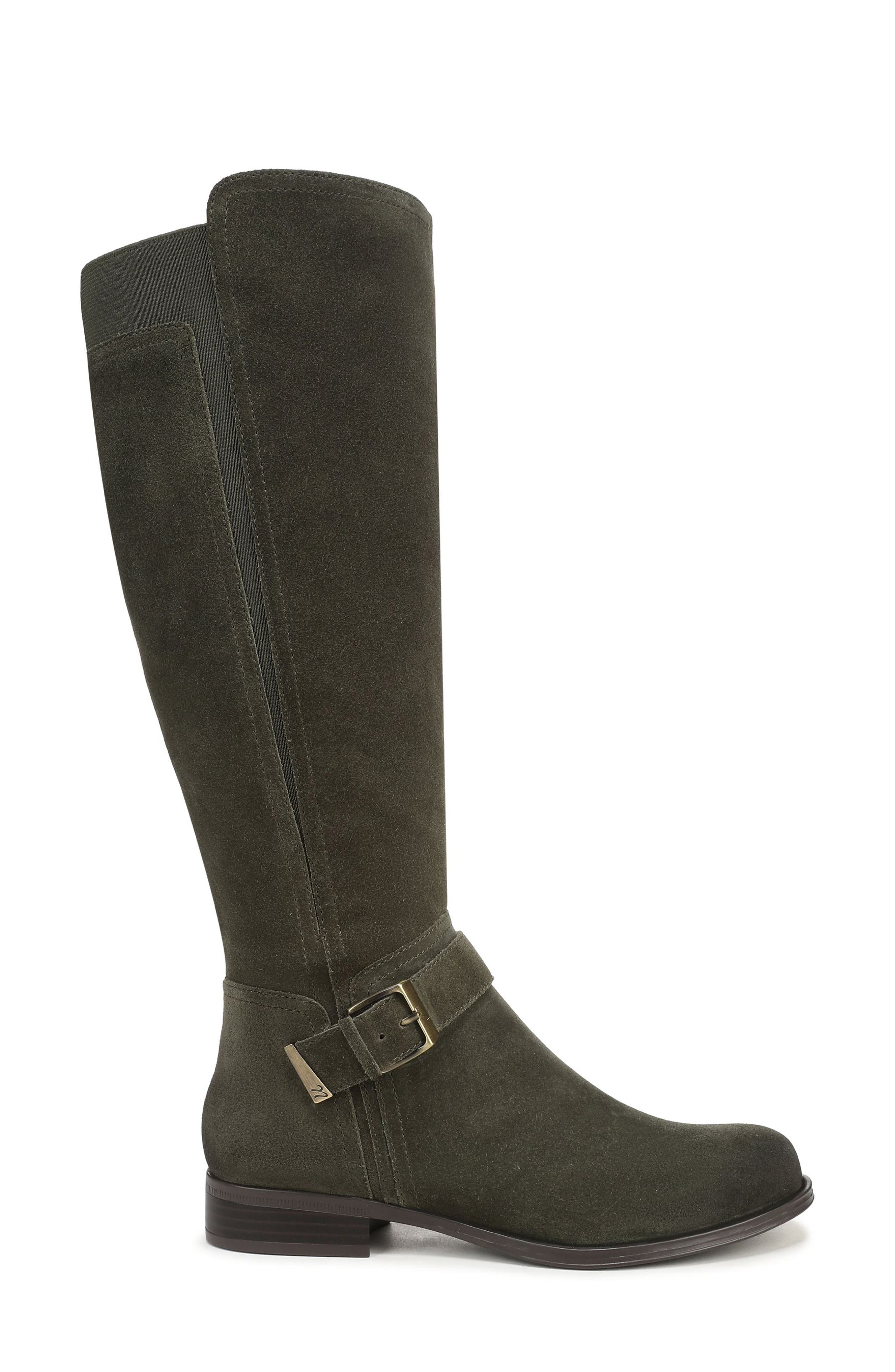 Juno Leather Riding Boot, Alternate, color, CACTUS CLAY GREEN SUEDE
