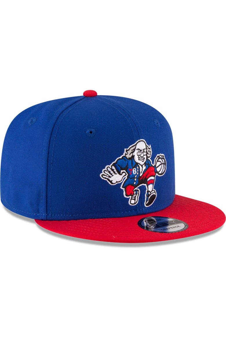 Men's New Era Royal/Red Philadelphia 76ers 2-Tone 9FIFTY Adjustable Snapback Hat, Alternate, color, Royal