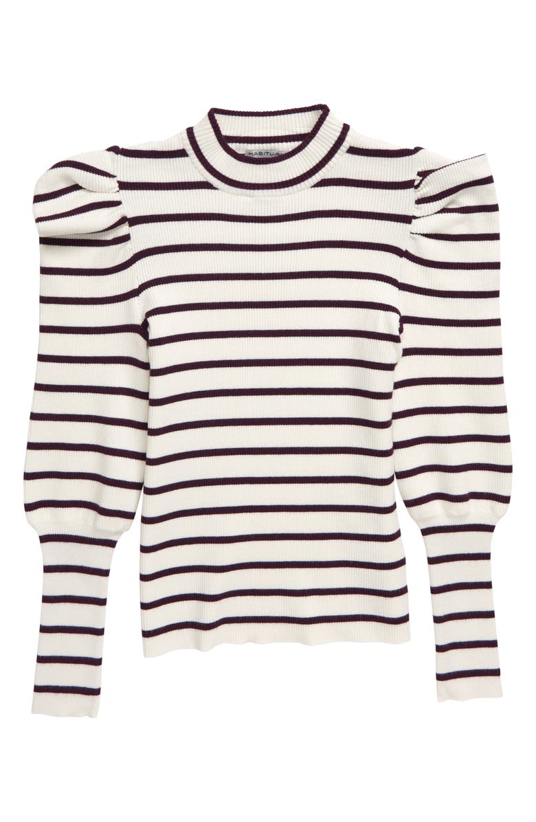 Habitual Girl Habitual Eden Stripe Knit Mock Neck Top, Main, color, 
