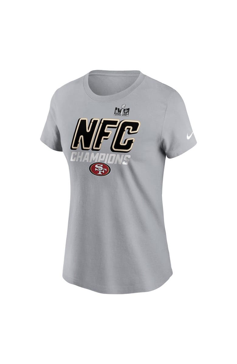 Nike Women's Nike  Gray San Francisco 49ers 2023 NFC Champions Iconic T-Shirt, Alternate, color, 