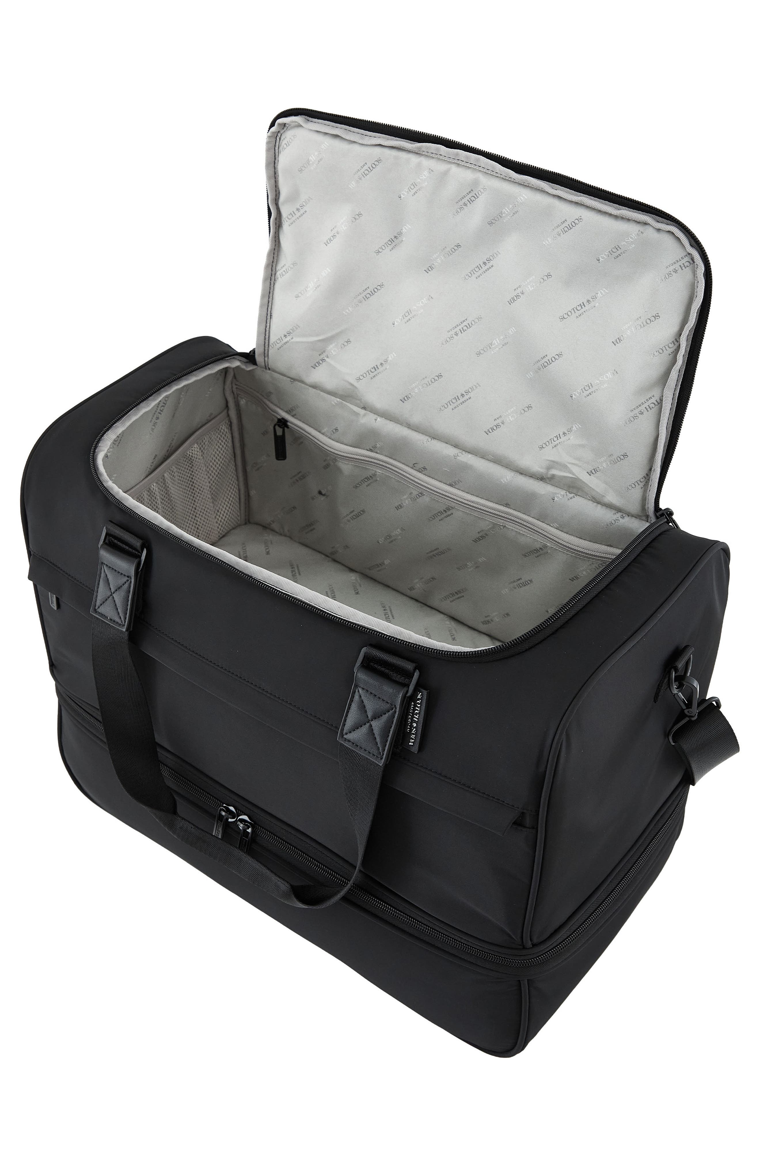 Scotch & Soda Eindhoven Two-Section Weekender Bag, Alternate, color, Black