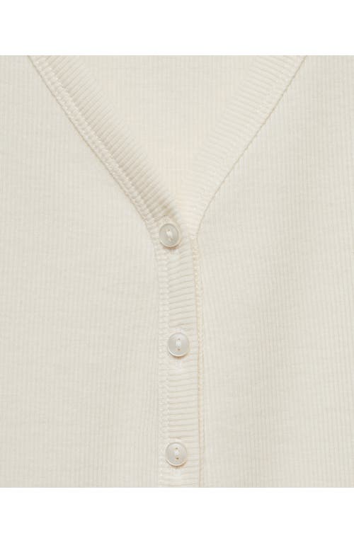 Mango Rib Knit Nightgown In Vanilla