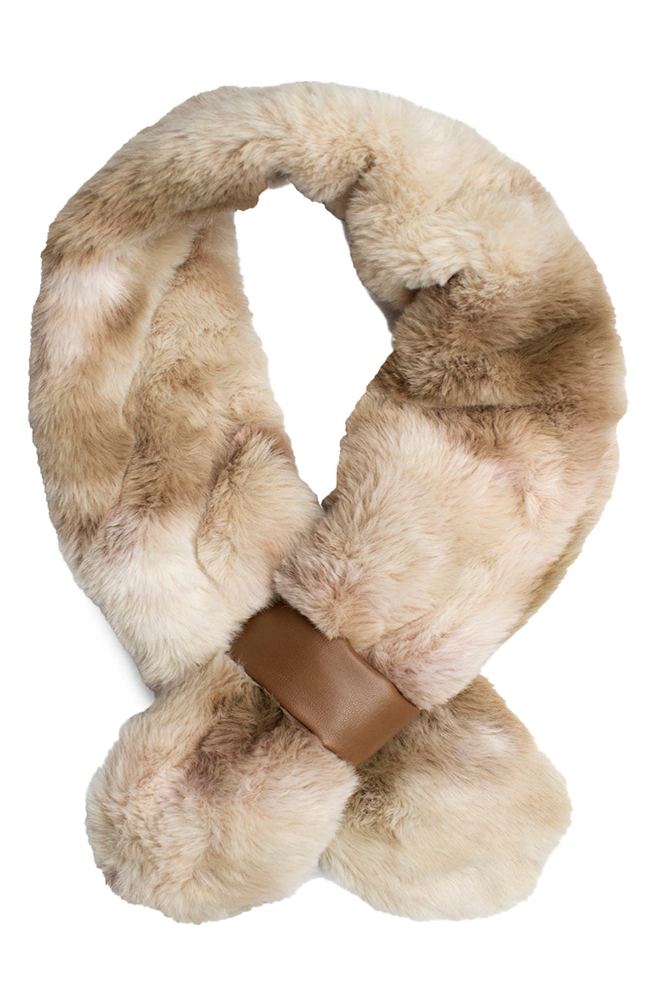 MARCUS ADLER Ombre Faux Fur Collar Scarf