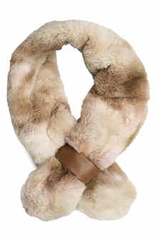 MARCUS ADLER Ombre Faux Fur Collar Scarf