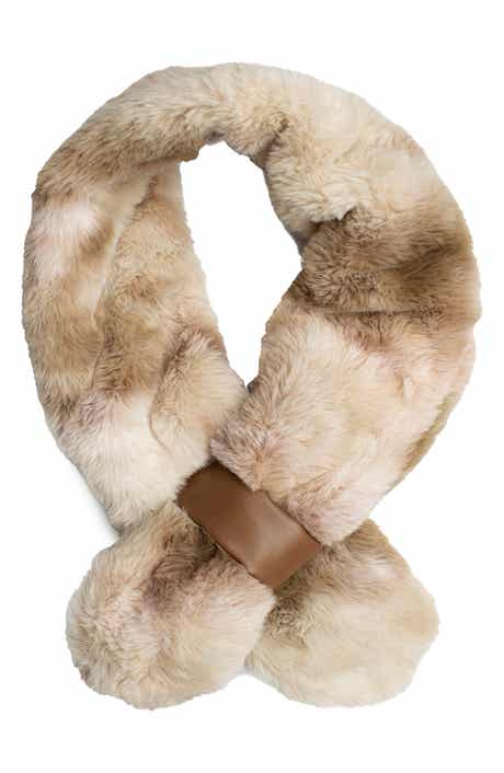 MARCUS ADLER Ombre Faux Fur Collar Scarf