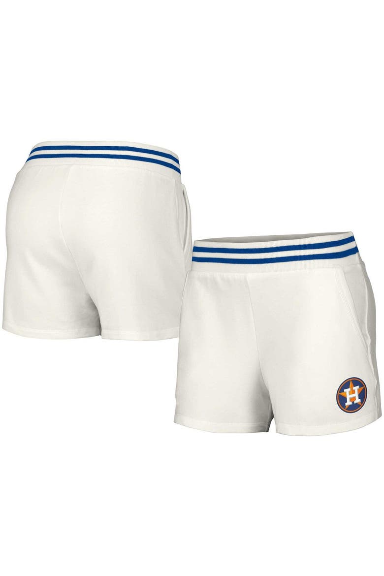 Women's Lusso  White Houston Astros Maeg Tri-Blend Pocket Shorts, Main, color, White