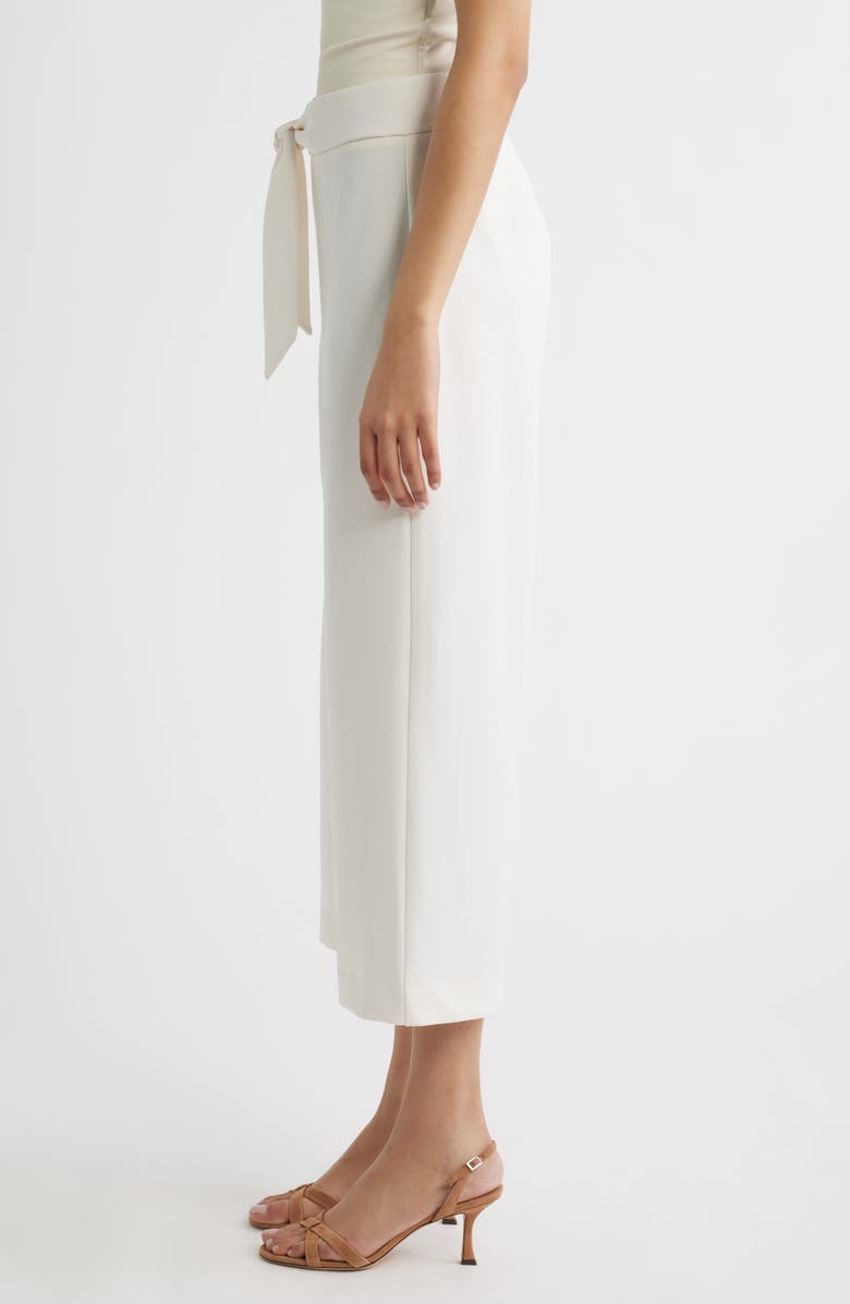 AK ANNE KLEIN Tie Front Pull-On Wide Leg Crop Pants, Alternate, color,