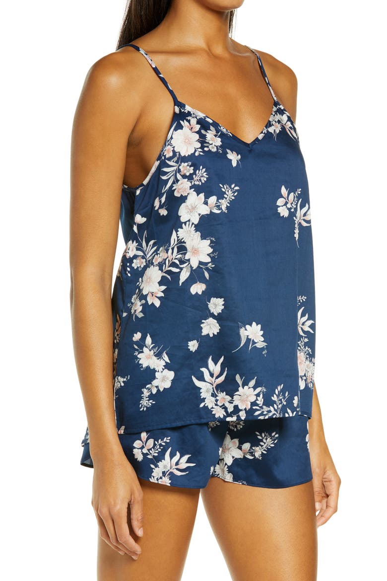 Jardin Cami & Boxer Pajamas, Alternate, color, NAVY