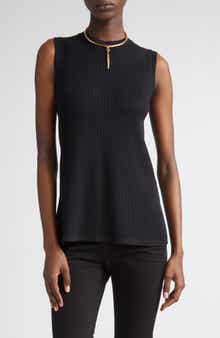 Sleeveless Rib Mini Sweater Dress