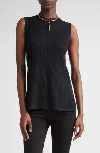 Sleeveless Rib Mini Sweater Dress