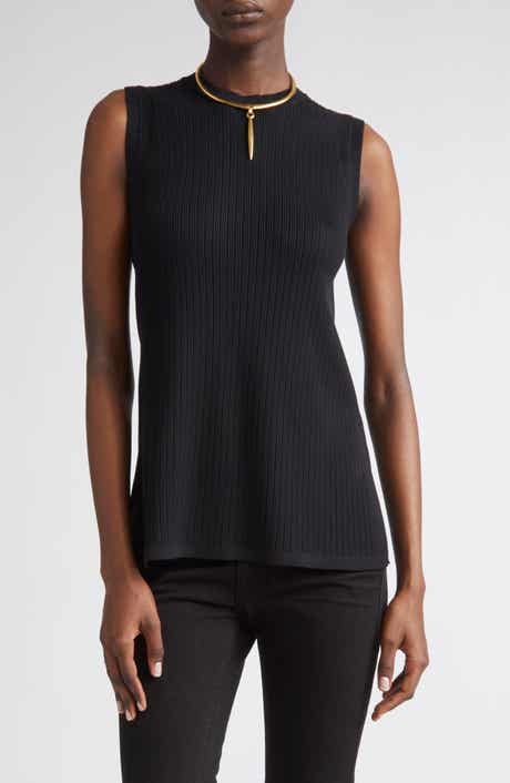 Sleeveless Rib Mini Sweater Dress