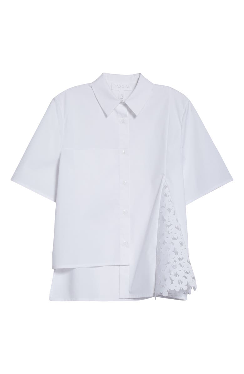 Paskal Atlas Laser Cut Butterfly Stretch Cotton Shirt, Alternate, color, 