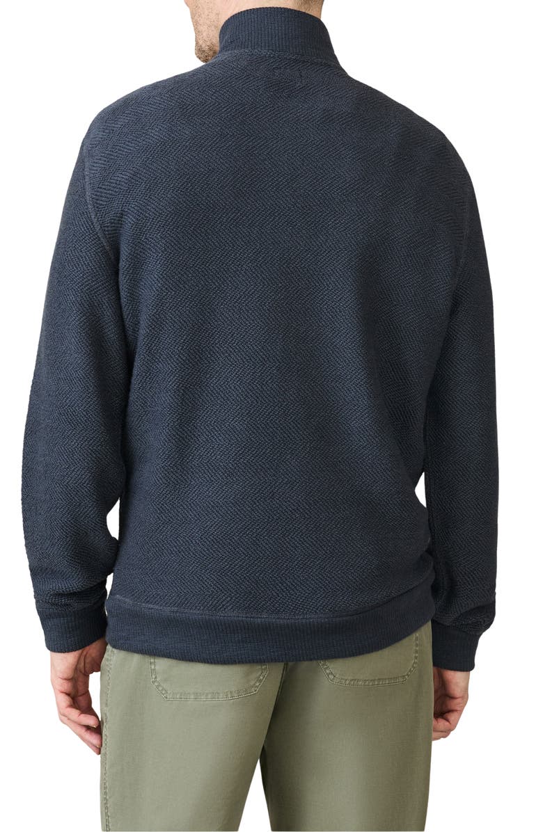 Faherty Whitewater Organic Cotton Blend Quarter Zip, Alternate, color, Fjord