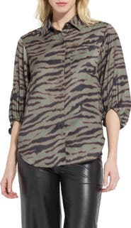 Lysse Victorian Balloon Sleeve Satin Shirt