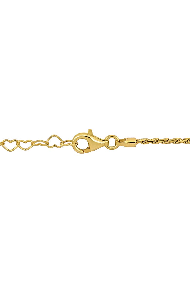 DELMAR Heart Link & Rope Chain Bracelet, Alternate, color,